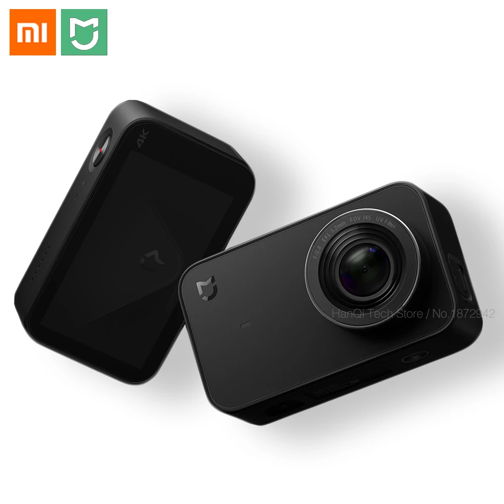 Оригинальная мини-камера Xiaomi Mijia, умная маленькая камера, Bluetooth 4,1, 2,4 дюйма, 4 K, 30 кадров в секунду, 6 осей, электронная, анти-встряхивание, широкий угол обзора 145 градусов