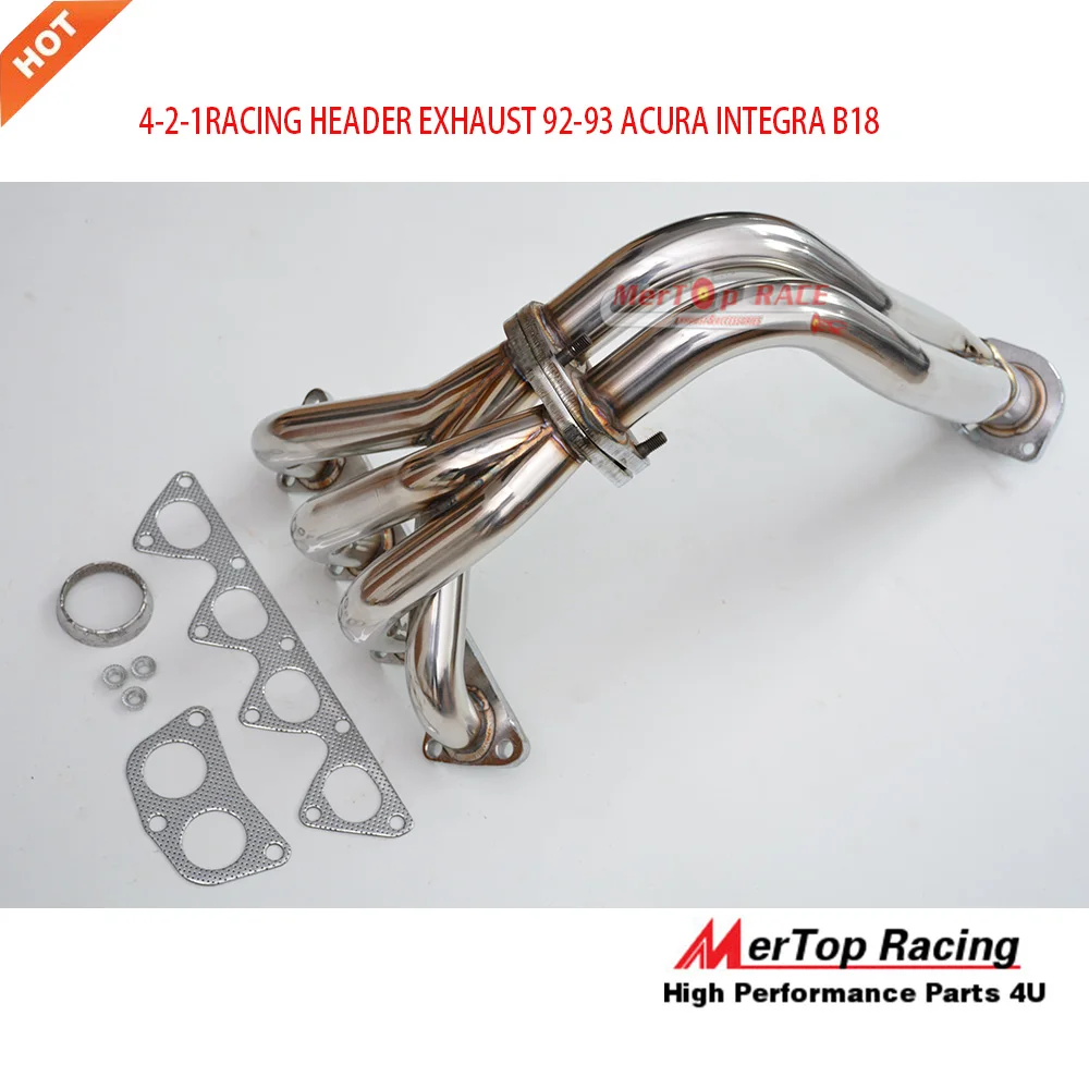 MERTOP RACING Integra DB DC LS/RS/GS 4 2 1 SS304 гоночный Заголовок выхлопной INTEGRA B188 1994 2001|integra|integra
