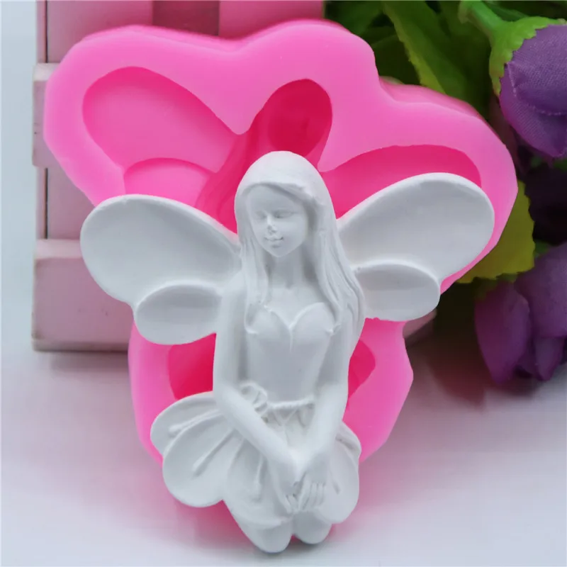 Fairy Soap Mold Resin Clay Chocolate Candy Silicone Cake Mould Angel Sugarcraft Fondant Decorating Tools Kitchen Baking | Дом и сад