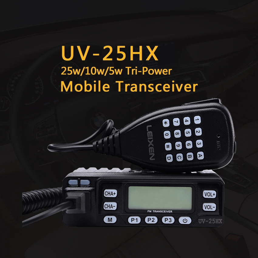Leixen UV-25HX Мини Автомобильный приемопередатчик радио VHF UHF 25 Вт 199CH Scramble Ham Радио walki talki радио QYT KT-8900R для автомобилей грузовиков