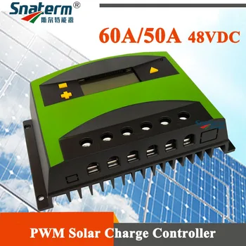 

48V 50A 60A PWM PV Solar Regulators Solar PV Battery Charger 48VDC 60A 50A LCD PWM Solar charge controller for solar panels