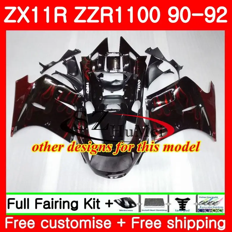Gloosy SilverBody для KAWASAKI NINJA ZZR1100 ZX 11R ZZR 1100 5SH3 ZX11 ZX11R 90 91 92 1990 1991 1992 обтекатели комплект| |