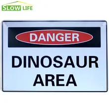 Опасность динозавр области металлическая жестяная вывеска отель/бар Настенный декор металлический знак винтаж для домашнего декора металлическая доска Ретро Живопись книги по искусству плакат