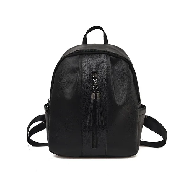 womens black backpack leather