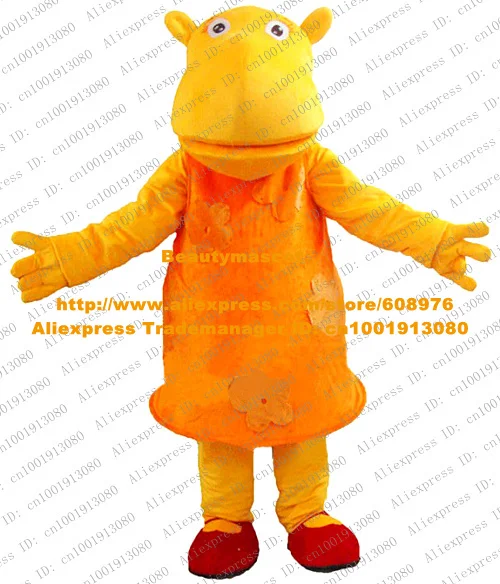 Popular Yellow Tasha Hippo Mascot Costume Mascotte Hippopotamus River