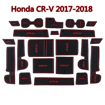 

For Honda CRV CR-V 5 5th 2017 2018 Car Interior Door Groove Mat Non-slip Gate Slot Pad Mat Cup Holder Car Decoration Accessories