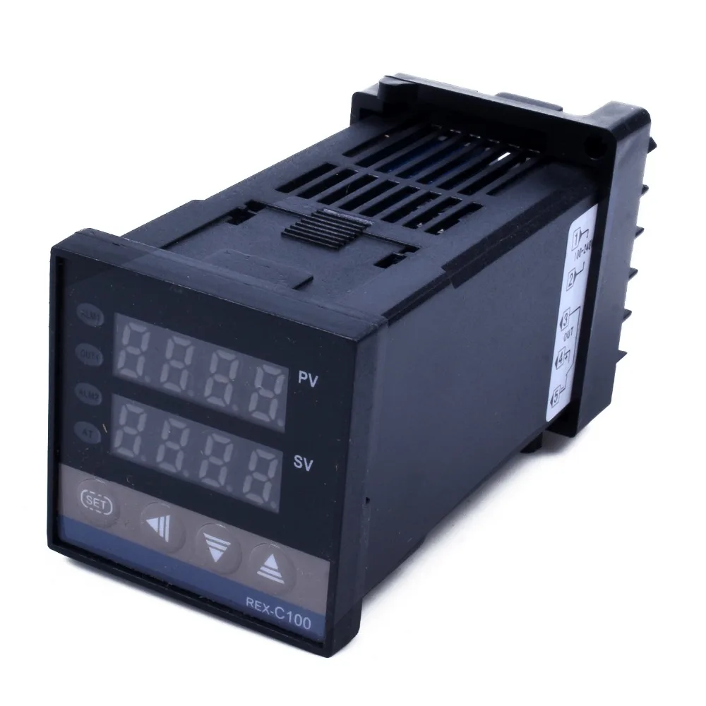 Новый стиль Digital 220 В pid REX C100 Температура контроллер + max.40a ССР K термопары Набор