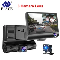 E-ACE Автомобильный dvr 3 камеры s объектив 4,0 дюймов Dash камера двойной объектив с камерой заднего вида видео регистратор Авто регистратор Dvrs Dash Cam
