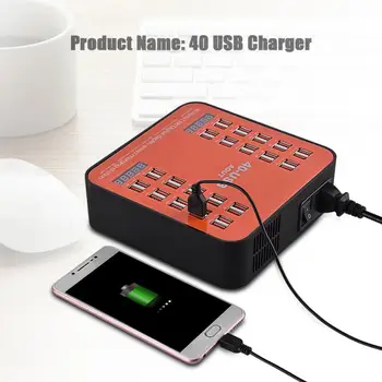 

AU/EU/UK/US Plug 40 Ports 200W/40A LCD Digital Display USB Smart Stable Charging Station for Xiaomi