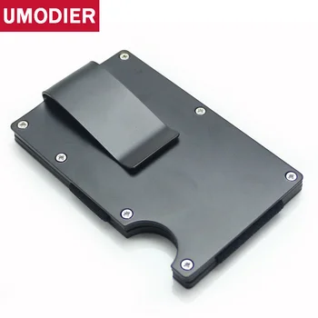 

UMODIER Men Silm Credit Card & ID Holders Female RFID Cardholder Anti-chief Mini Metal Wallet Case