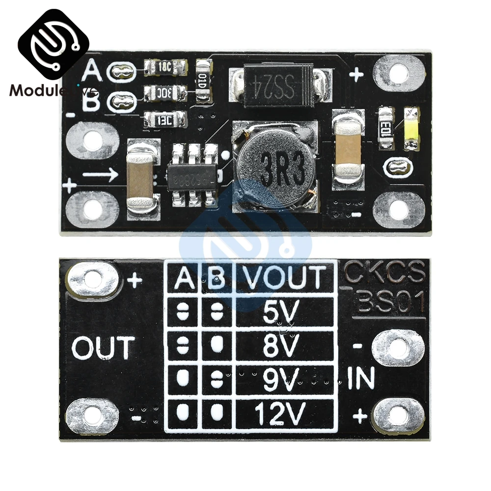 10 шт., многофункциональный мини-модуль, повышающий скорость, 5 В/8 в/9 В/12 В 1.5A светодиодный индикатор, Diy электронный модуль, высокое качество