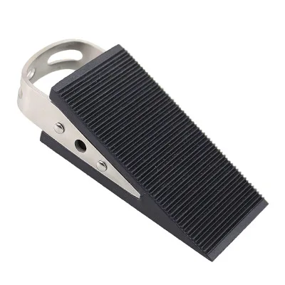 

2 pcs Durable Door Wedge Shaped Plastic Door Stops Non-Slip Black Door Buffers for Office Home Baby Safe Floor Door Stop
