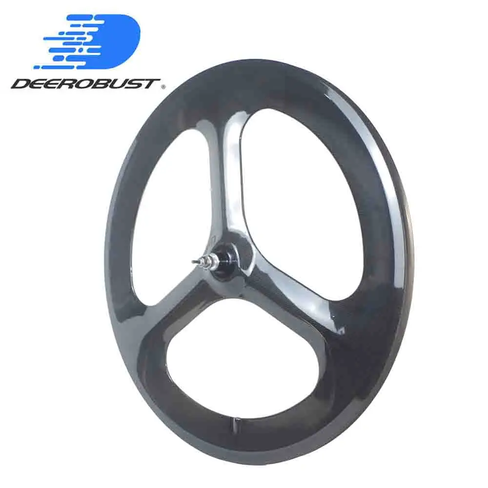 700C 70mm Tri Spokes Front Wheels Road//Track Bike Wheelset 3 Spokes Front Wheels