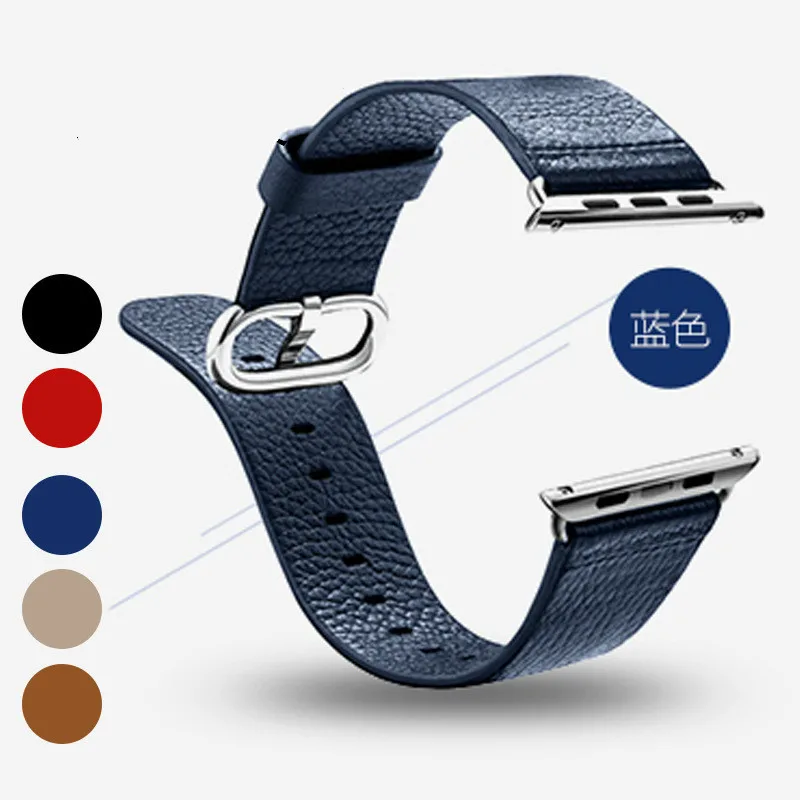 Ремешок из мягкой кожи высокого качества для часов Apple Watch Iwatch 5 4 3 2 Φ 38 мм/42