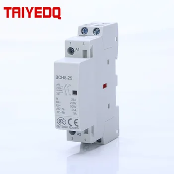 

AC electrical contactor 2P 25A 220V/230V 50/60HZ Din rail Household ac Modular contactors 2NO
