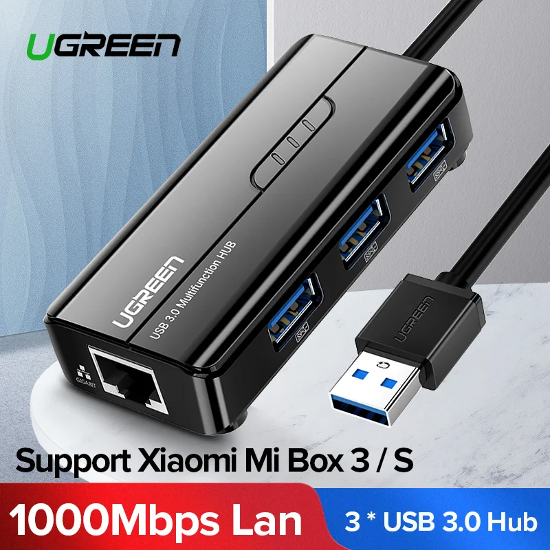 Ugreen Usb Ethernet Usb 3 0 2 0 To Rj45 Hub For Xiaomi Mi Box 3 S Set Top Box Ebay