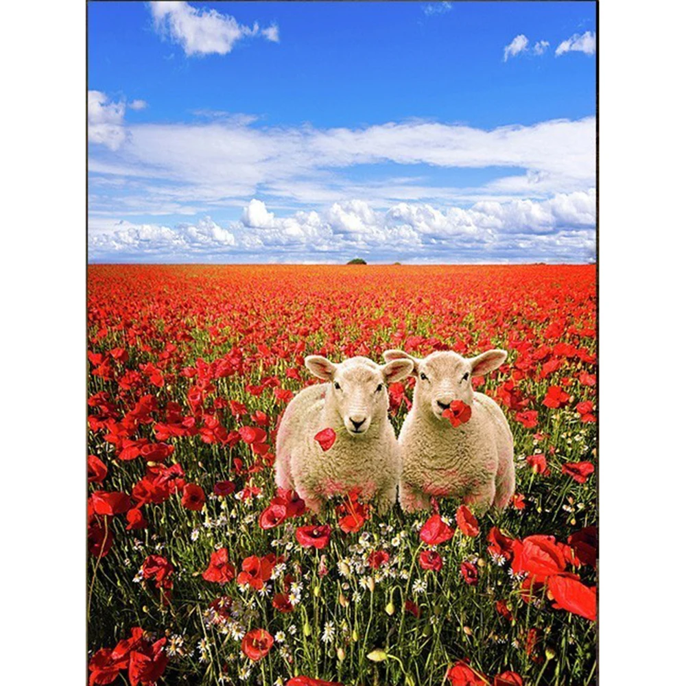 Diamond Mosaic animal sheep Rhinestone Picture flowers DIY Embroidery Sale 5D full Painting Cross Stitch decor | Дом и сад