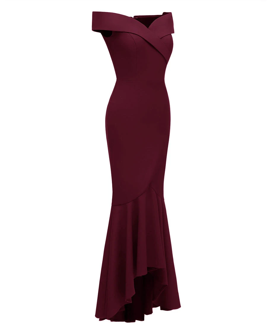 Gladiolus Off Shoulder Long Summer Dress Women Sexy Sleeveless Slim Maxi Mermaid Formal Dress 2019 Ladies Evening Party Dresses (10)