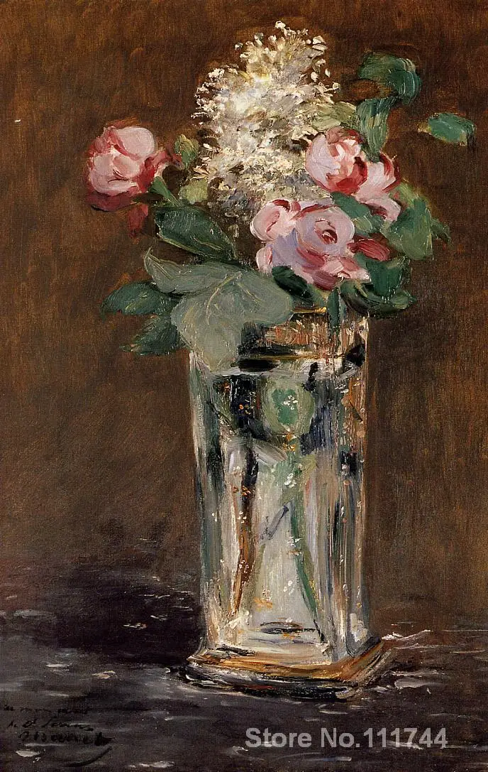 

online art gallery Flowers in a Crystal Vase Edouard Manet paintings Hand painted High quality
