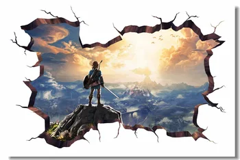 

Custom Canvas Wall Painting Legend Of Zelda Poster Breath Of The Wild Wallpaper 3D Wall Stickers Nursery Room Decorations #0831#