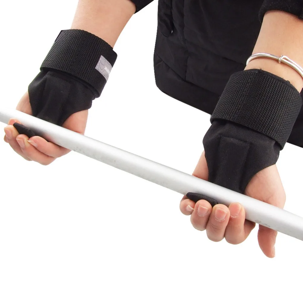 1 пара фитнес-перчаток Тяжелая атлетика крюк тренировочные Захваты в тренажерном зале ремни поддержка запястья Мощность тяжелая атлетика гантели, крюк