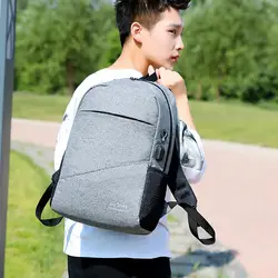 Противоугонный двойной рюкзак с usb зарядным портом водостойкая молния дорожная школьная сумка для ноутбука