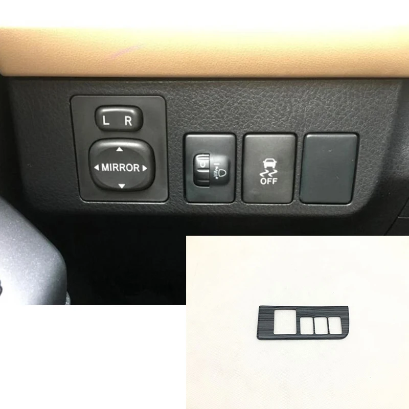 

For Toyota RAV4 2016 2017 ABS Chrome Car Rearview mirror adjustment switch Trim Decoration interior mouldings accessories pcs1