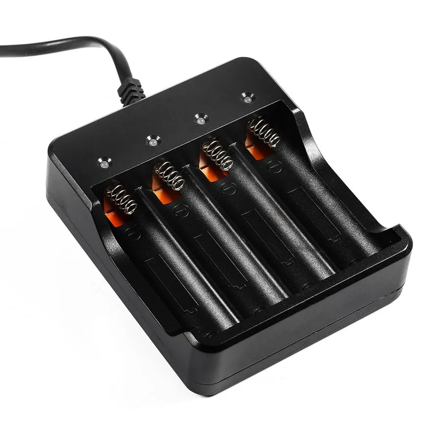 Черное зарядное устройство withEU/US/UK/AU вилка подходит для 1-4 18650 литий-ионная аккумуляторная батарея