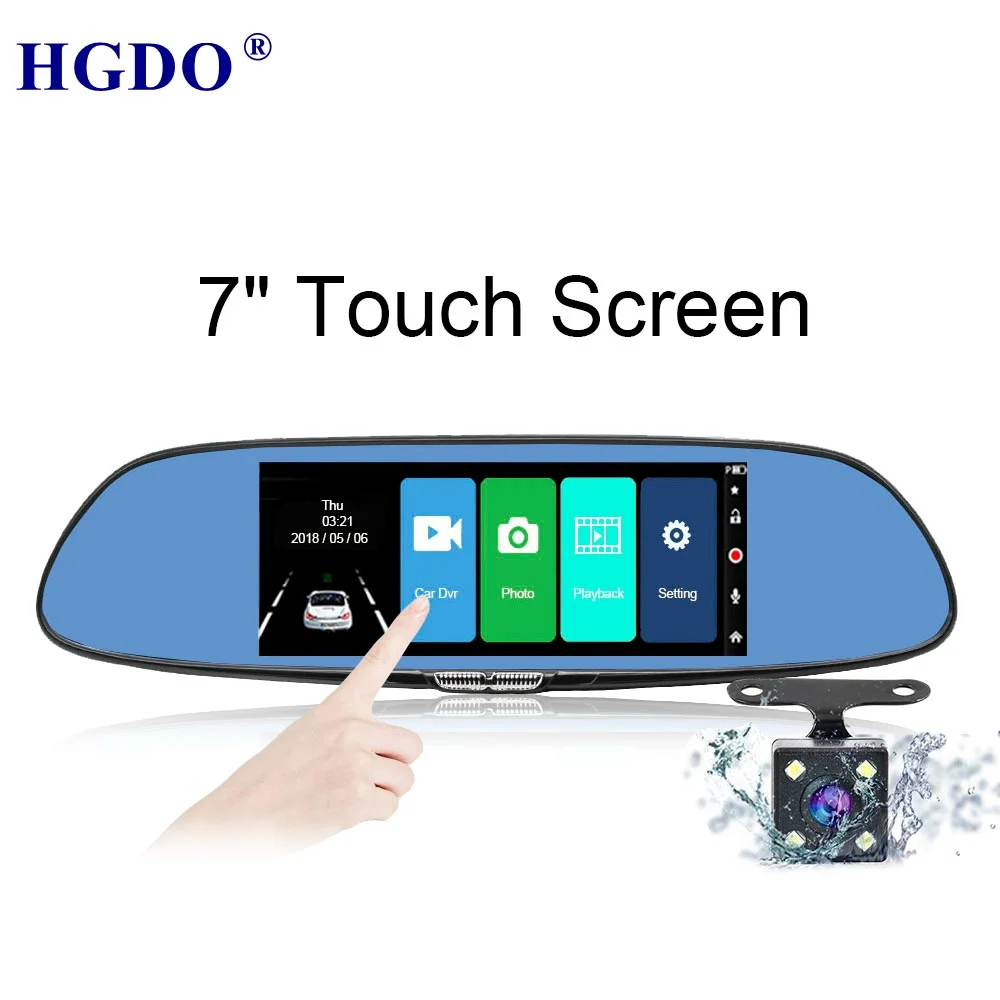 

Rearview Mirror Car Dvr Camera Auto 4.3 Inch Full HD 1080P Digital Video Recorder Dual Lens Registratory Camcorder Dash cam