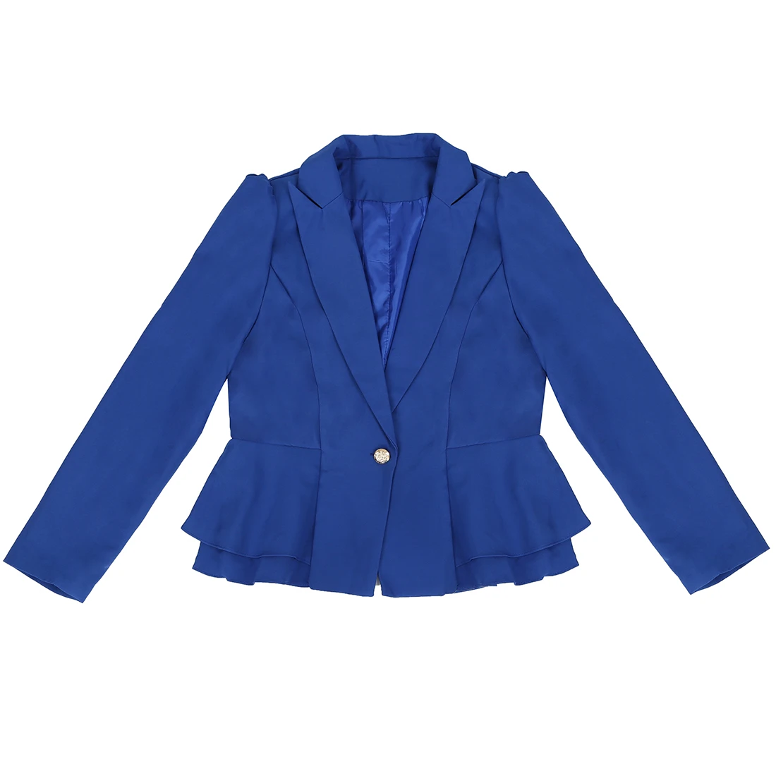TFGS пиджак блейзер женский костюм складной длинный рукав лацкан пальто конфетный цвет Блейзер на одной пуговице куртки - Цвет: ROYAL BLUE