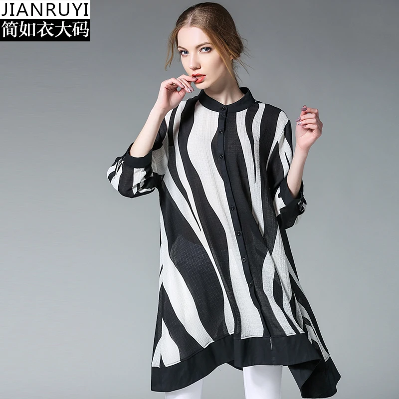 4XL женские осенние шифоновые блузки 2017 большие размеры европейские модные