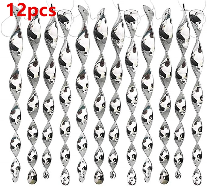 12" 12pcs Bird Repellent Reflective Scare Rods Spiral Deterrent Control Device 12" 12pcs Bird Repellent Reflective Scare Rods Spiral Deterrent Control Device