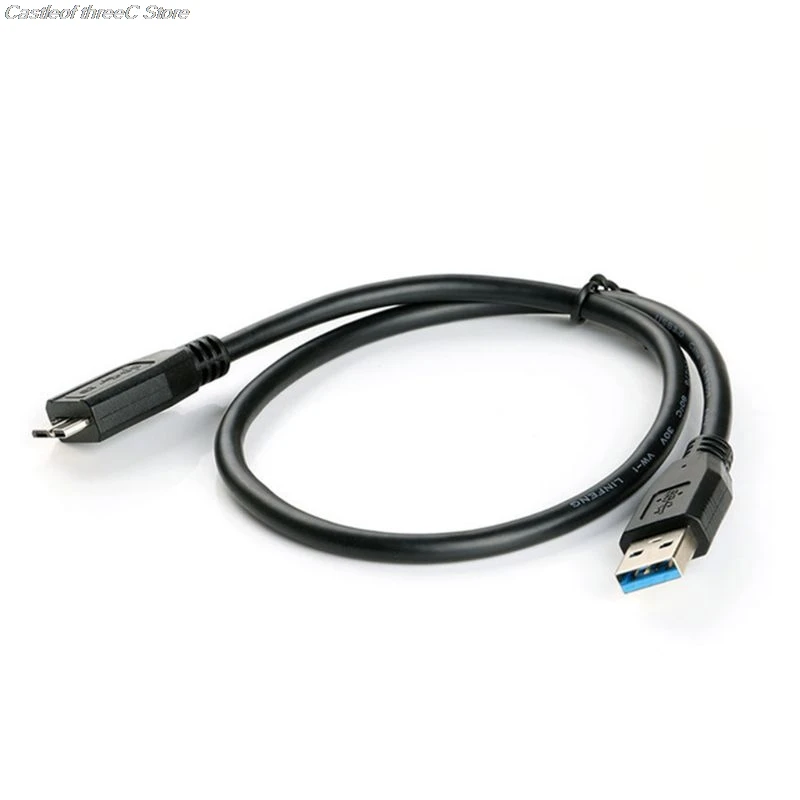 

30CM Black Mini Portable USB 3.0 Male A To Micro B Data Cable Cord Lead Wire For External Hard Drive Disk