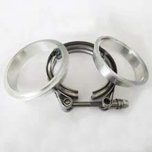 ZUCZUG 2,5-4,0 дюймов нержавеющая сталь выхлопная труба v-диапазон зажим с алюминиевой мужской/женский комплект фланцев металлический зажим гайка