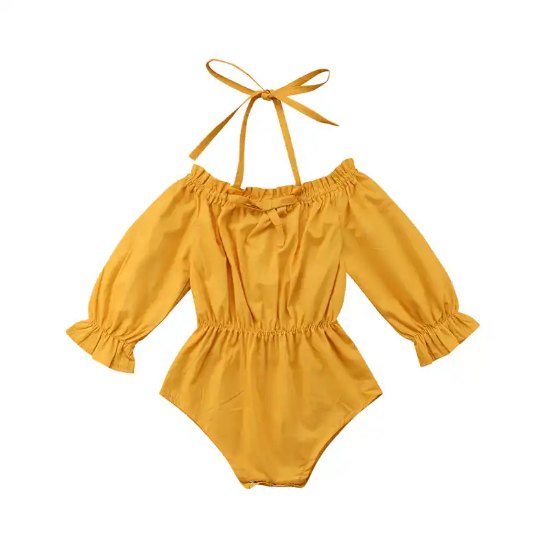 yellow halter jumpsuit