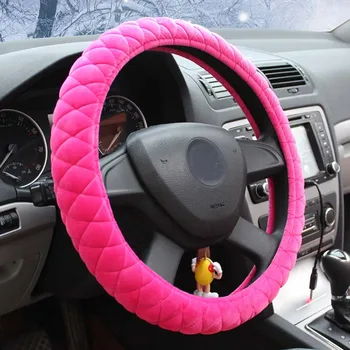 

Winter steering wheel cover Warm cover Simple and stylish steering wheel cover Short plush steering wheel cover