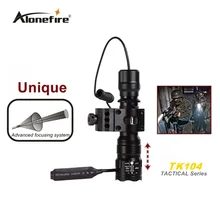 Alonefire TK104 CREE XM-L2 U3 светодиодный тактический светильник фонарь 20 мм крепление для страйкбола прицел ружья светильник 18650 батарея