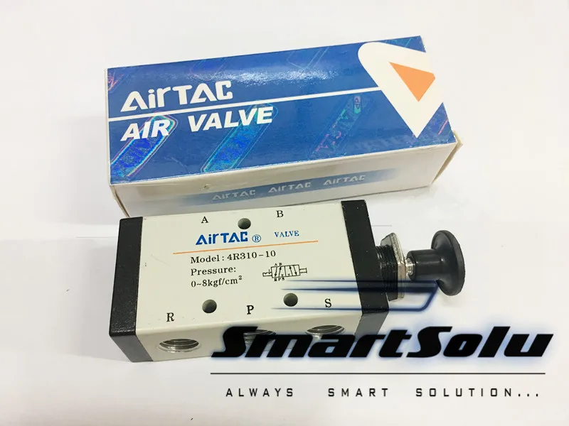 Free shipping Pneumatic 5/2 Way 3/8 Inch Hand Operated Airtac Solenoid Valves Push Pull Air Manual Valve 4R310-10 | Автомобили и