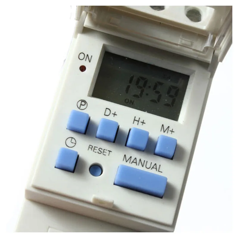 

2016 Wholesale DIN Rail Digital LCD Power Programmable Timer AC 220V 16A Time Relay Switch