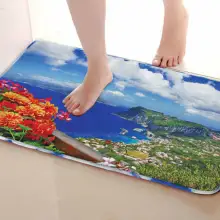 Ландшафтный Стиль Коврик для ванной комнаты, смешной Противоскользящий коврик для ванной, занавески для душа s аксессуары, соответствующие вашей душевой занавеске