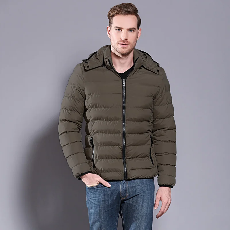 COUTUDI новая зимняя куртка пальто для мужчин s с капюшоном Толстая теплая ветрозащитная качественная хлопковая стеганая брендовая одежда мужская верхняя одежда пальто - Цвет: Coffee