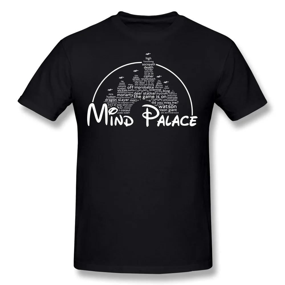 New Arrival Solid T Shirt Mens Mind Palace Personalize Picture Shirts Men's O Neck | Мужская одежда