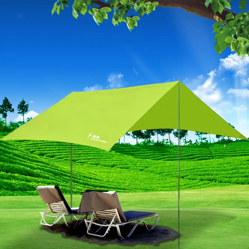 

FLYTOP large size 3m Sun Shelter outdoor awning camping shade family travel mat Waterproof Beach awning with iron rod