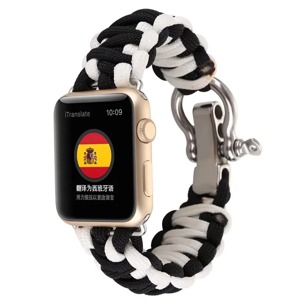 Ремешок для зонта Apple Watch Band 42 мм 38 44 40 нейлоновый спортивный браслет iWatch Series SE 6 5 4 3