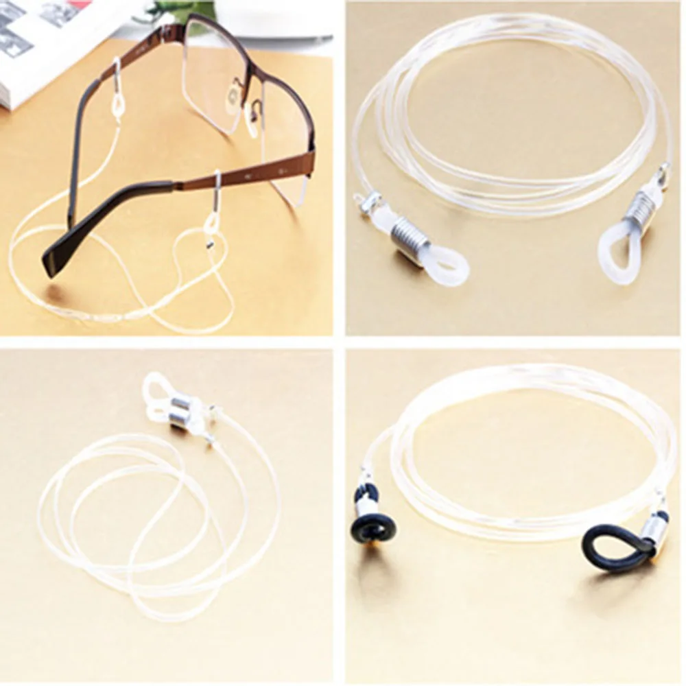 

New 1 Pc Unisex Transparent Eyeglasses Anti Slip Strap Stretchy Neck Cord Outdoor Eyewear String Sunglasses Rope Band Holder