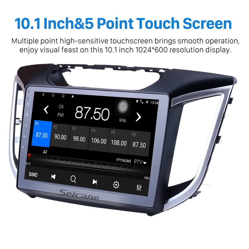 Excellent Seicane 10.1" Android 8.1/7.1 Car Radio Bluetooth GPS Navigation for 2014 2015 Hyundai IX25 HD touchscreen Multimedia Player 2
