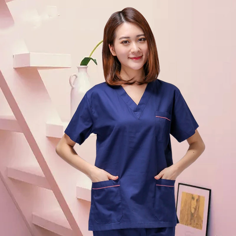 Летний женский медицинский скраб для больниц, набор одежды, модный дизайн, облегающие зубные скрабы для салона красоты, мужская униформа медсестры
