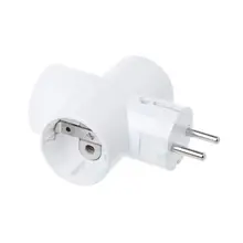 Стандарт ЕС преобразует гнездо с 3 розетками керамика дорожный Электрический переходник