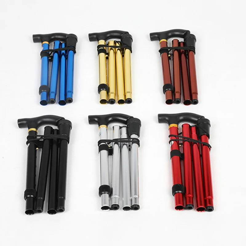 Bastón de senderismo Trekking ultraligero 4 secciones bastones ajustables aleación de aluminio bastones plegables YS-BUY Bastón de senderismo Trekking ultraligero 4 secciones bastones ajustables aleación de aluminio bastones plegables YS-BUY
