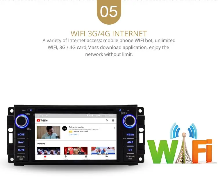 Sale LJDA Android 9.0 Car Radio Multimedia DVD GPS For Dodge RAM 1500 Chrysler Sebring Jeep Compass Commander Grand Cherokee Wrangler 7